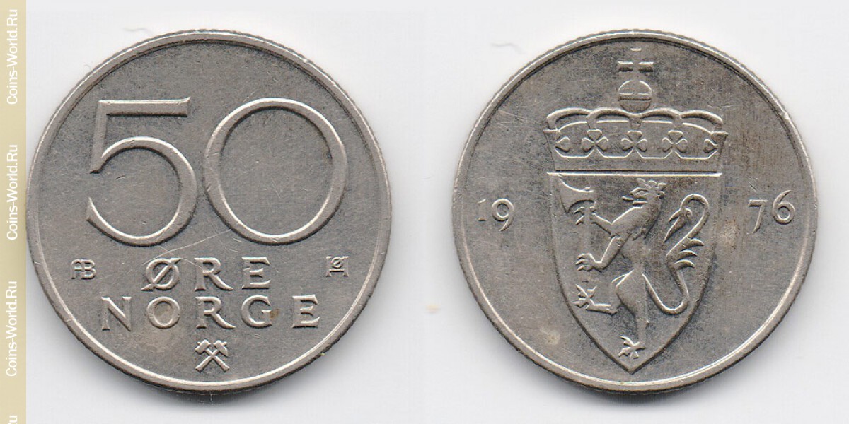 50 Öre 1976 Norwegen