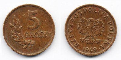 5 грошей 1949 года