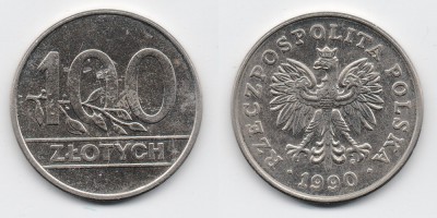 100 Złotych 1990