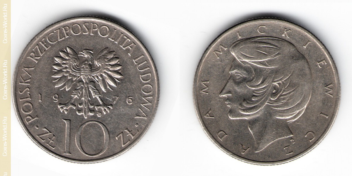 10 zlotych 1976, Polonia