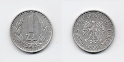 1 zloty 1986