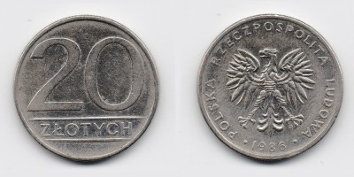 20 zlotych 1986