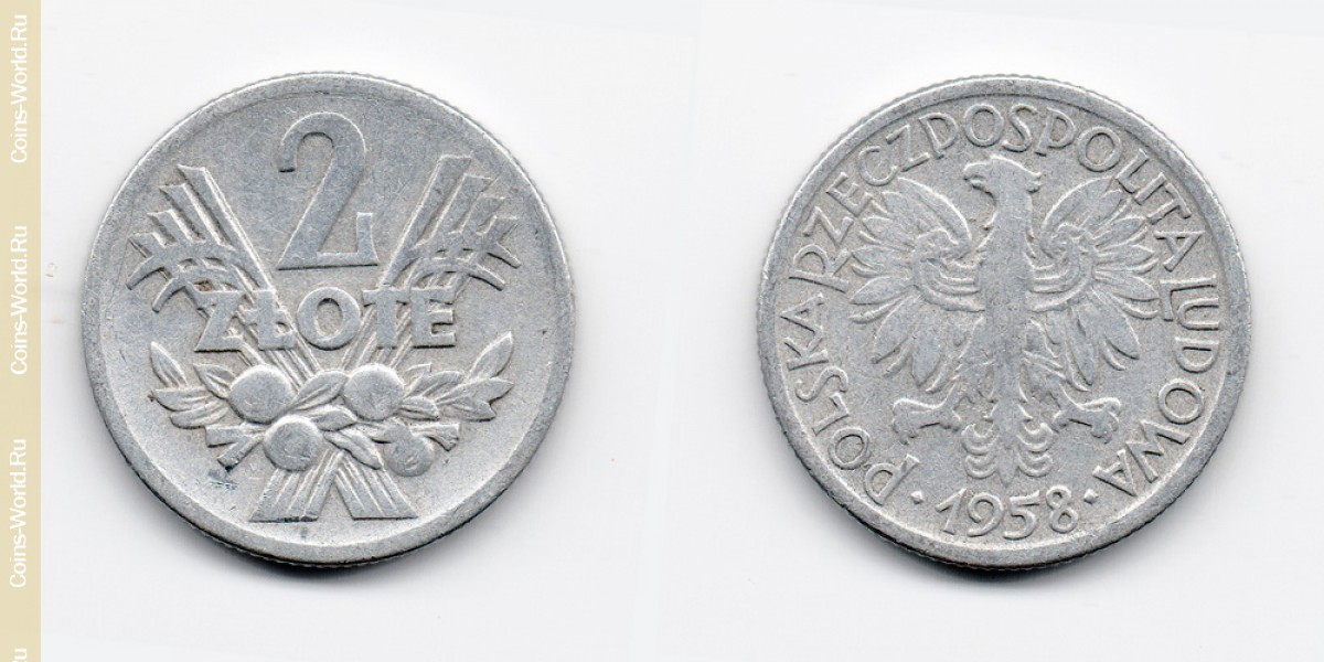 2 zlotych 1958, Polonia