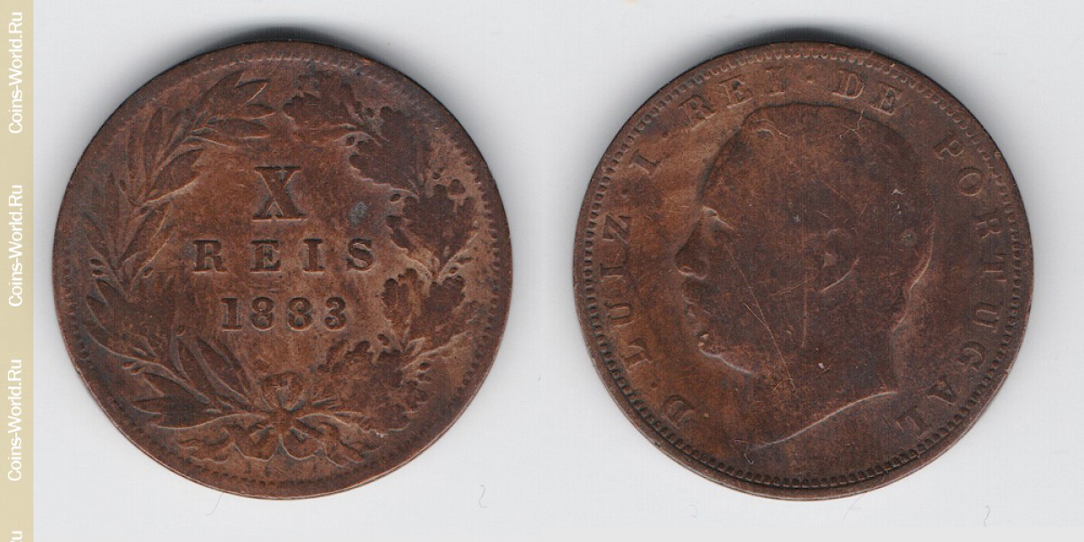 10 réis 1883 Portugal