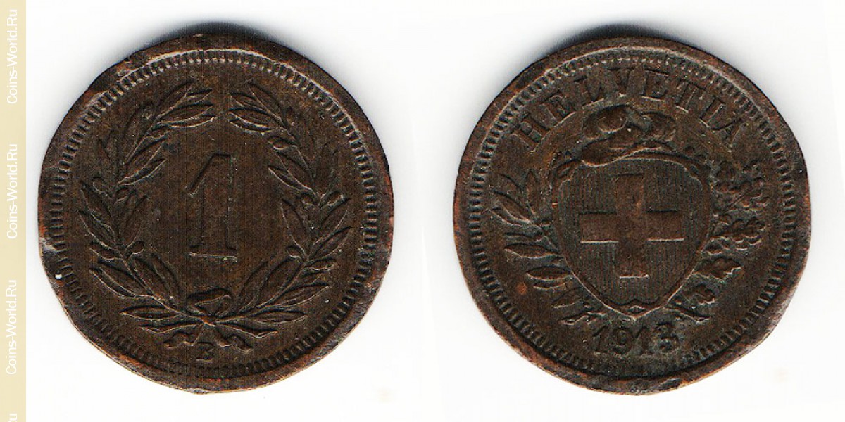 1 Rappen 1913 Schweiz