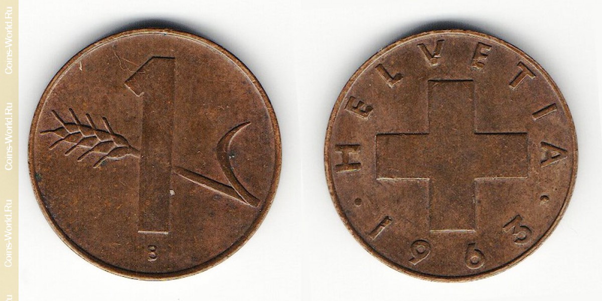 1 céntimo 1963 Suiza