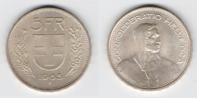 5 francos 1965