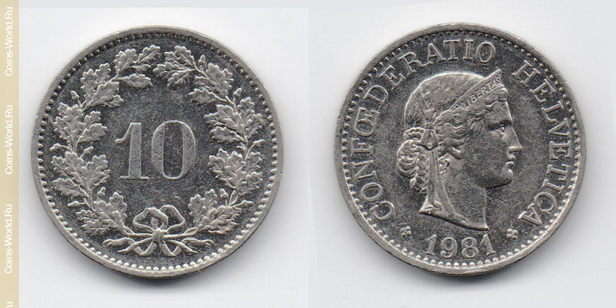 10 céntimos 1981 Suiza