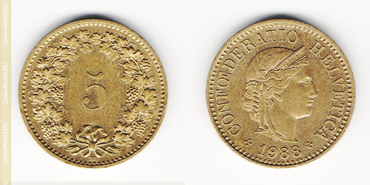 5 céntimos 1988 Suiza
