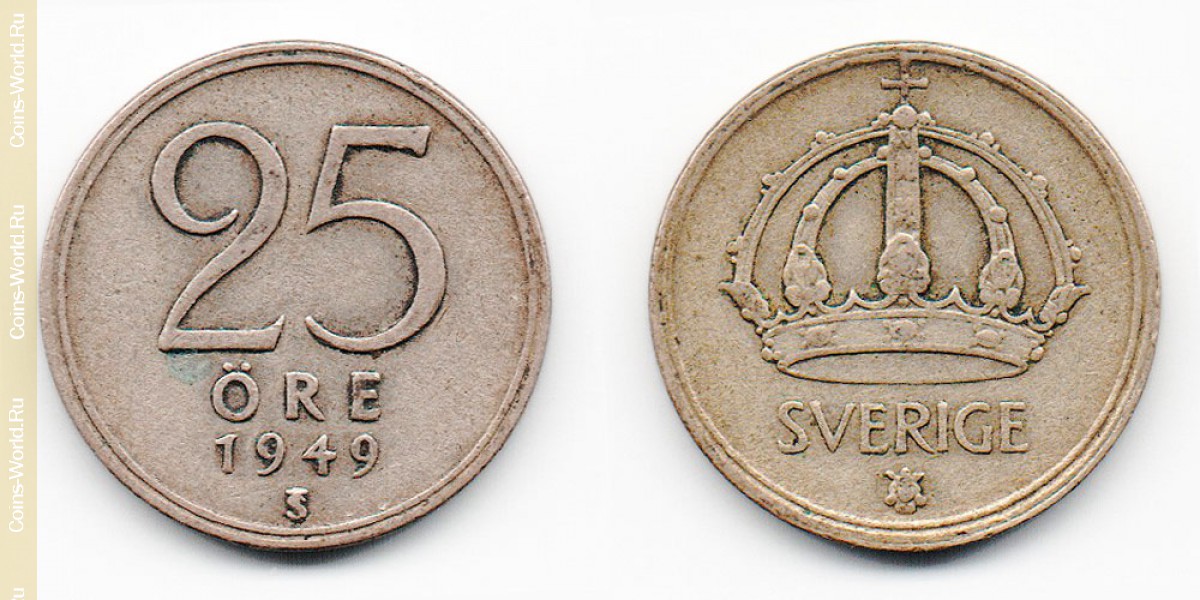 25 öre 1949 Sweden