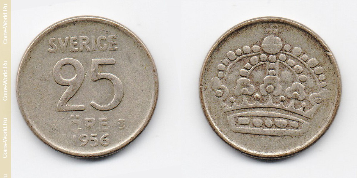 25 öre 1956 Sweden