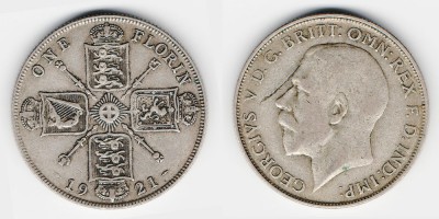 2 shillings (florin) 1921