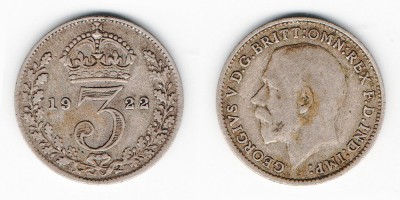3 pence 1922