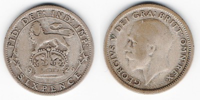 6 peniques 1926
