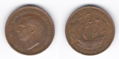 ½ penny 1944