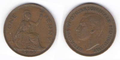 1 пенни 1945 года