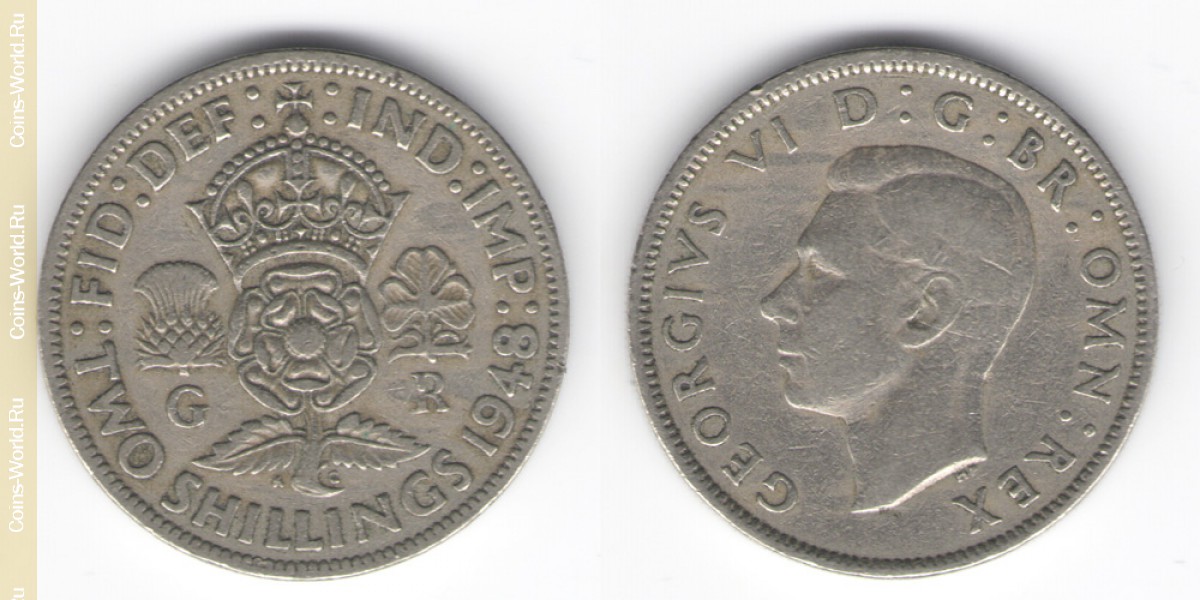 2 shillings (florin) 1948 Europa