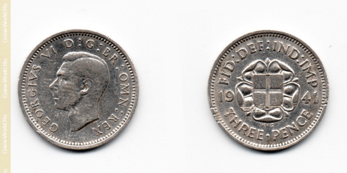 3 Pence 1941 Großbritannien
