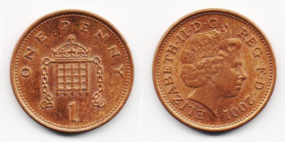 1 penny 2001