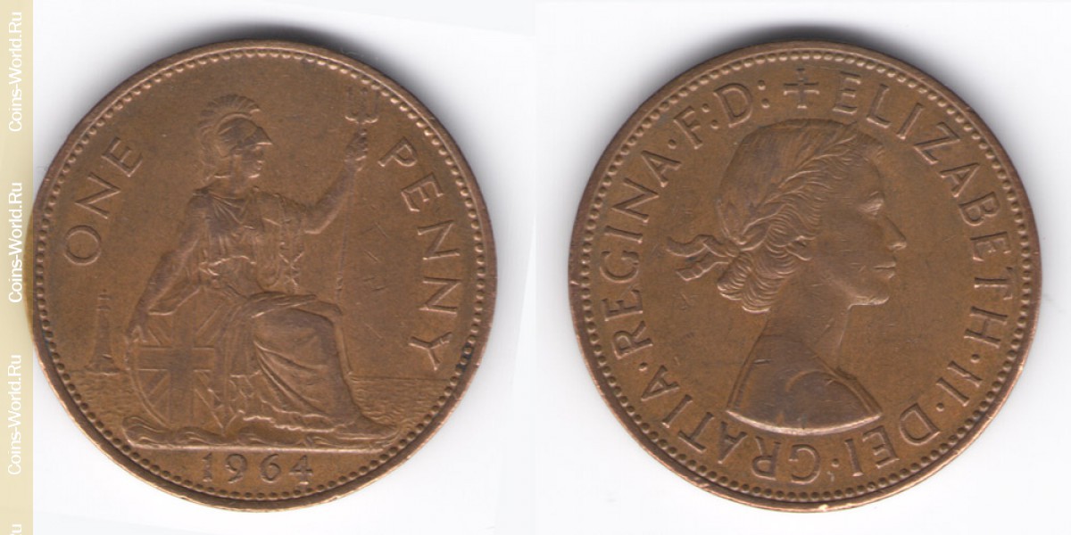 1 Penny 1964 Großbritannien