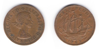 ½ pence 1965