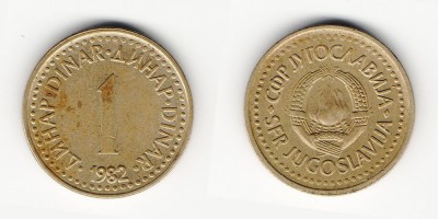 1 динар 1982 года
