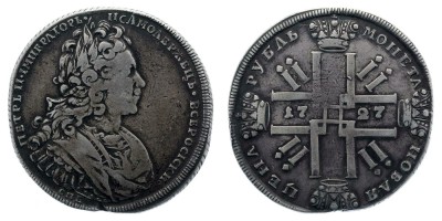 1 рубль 1727 года СПБ