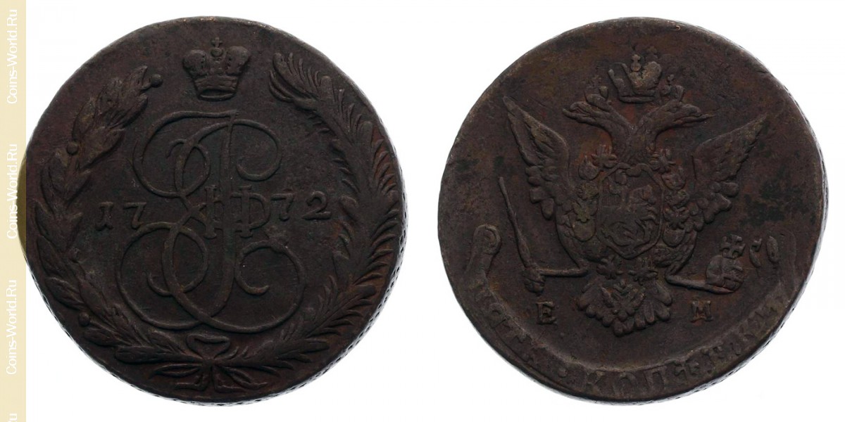 5 kopeks 1772, Rusia