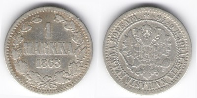 1 markka  1865