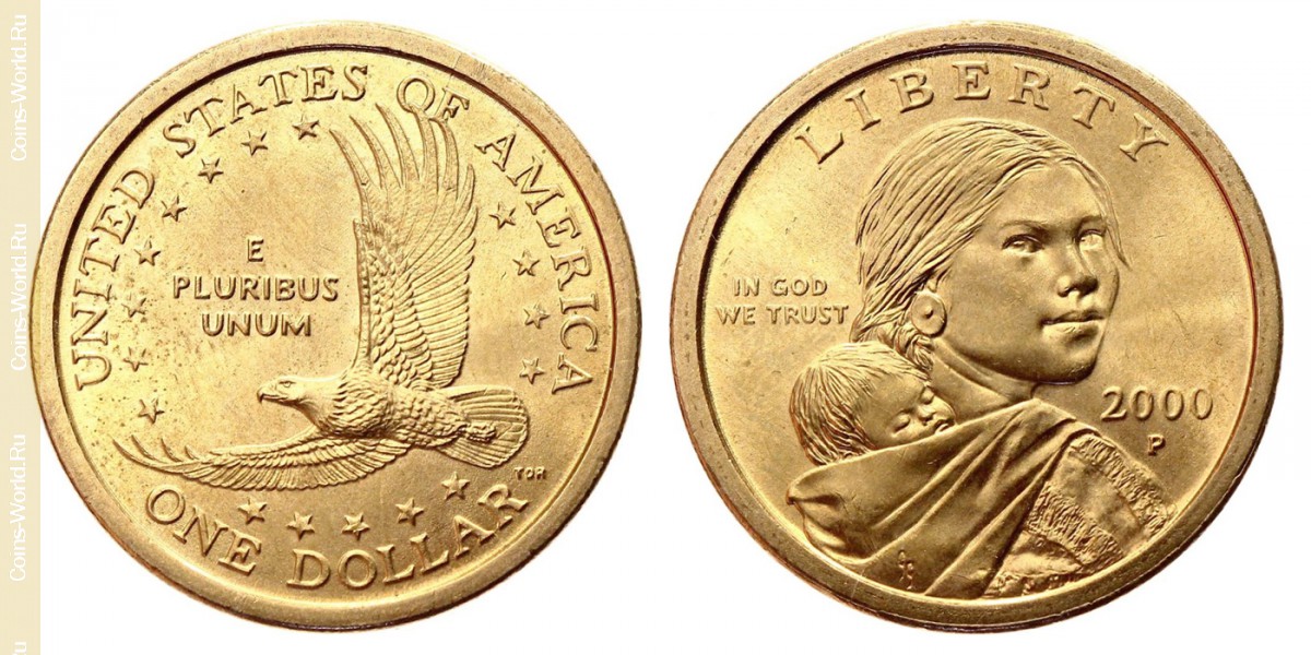 1 dólar 2000 P, EUA