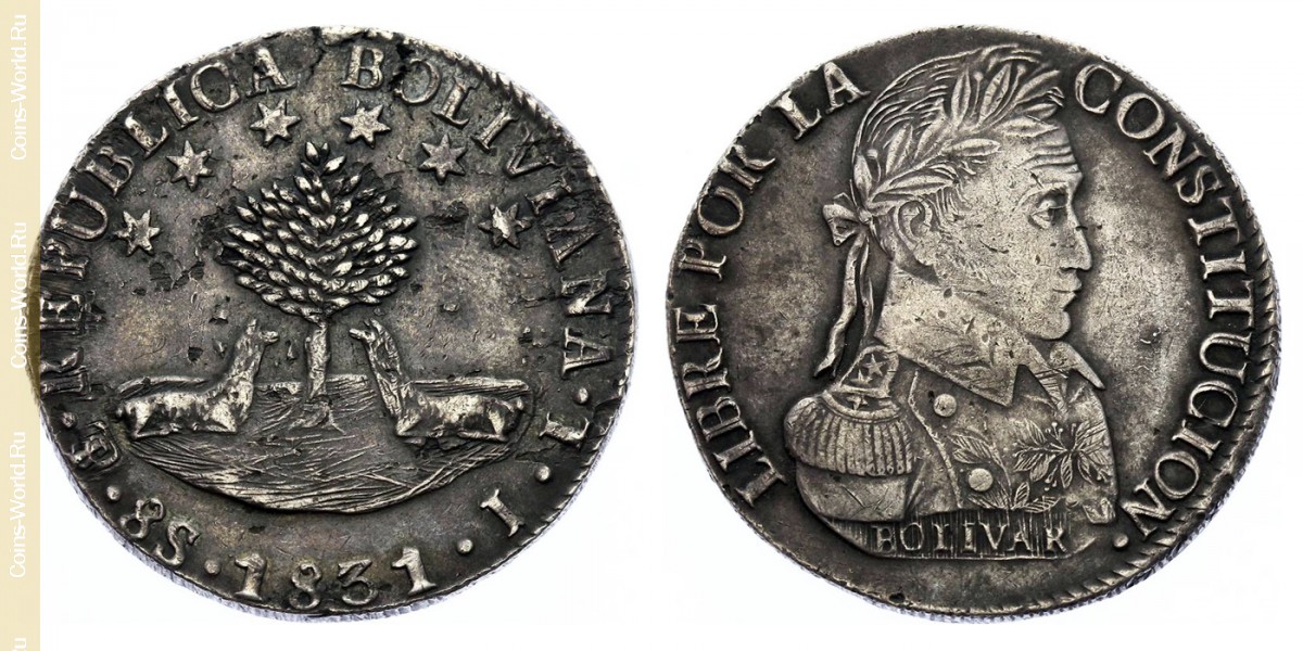 8 sueldos 1831 JL, Bolívia