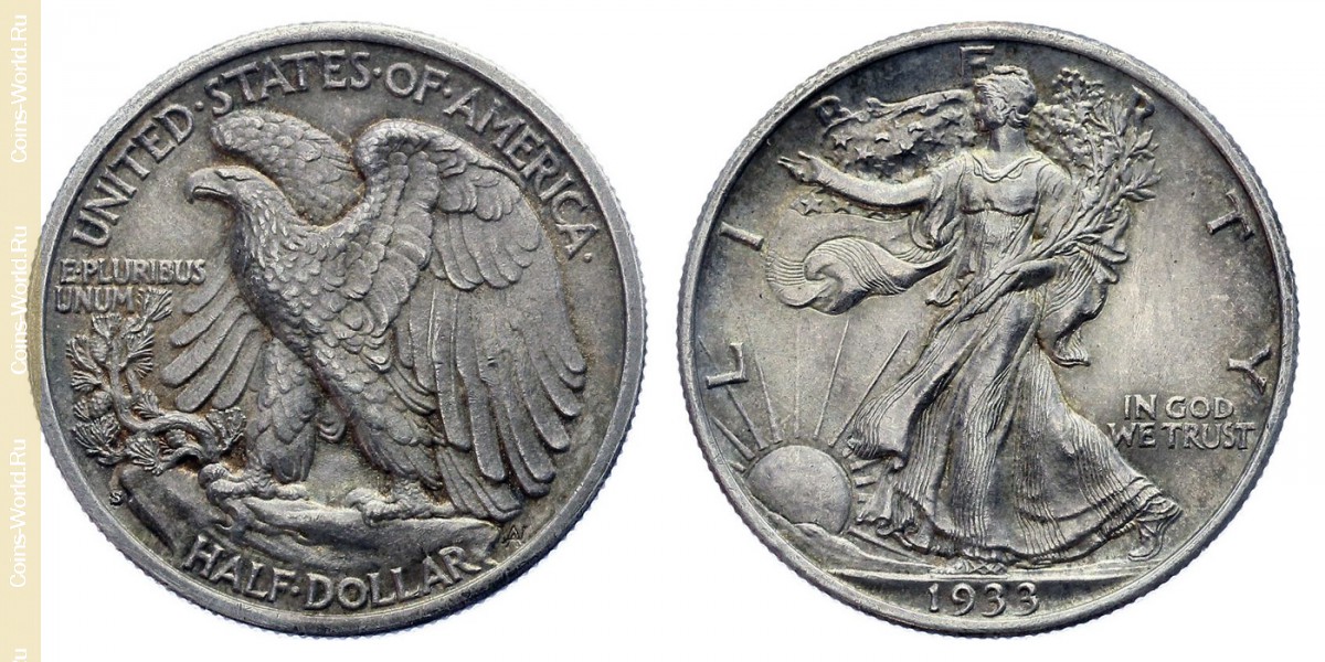 ½ доллара 1933 года S, США