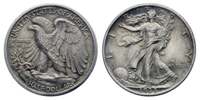 ½ доллара 1933 года S