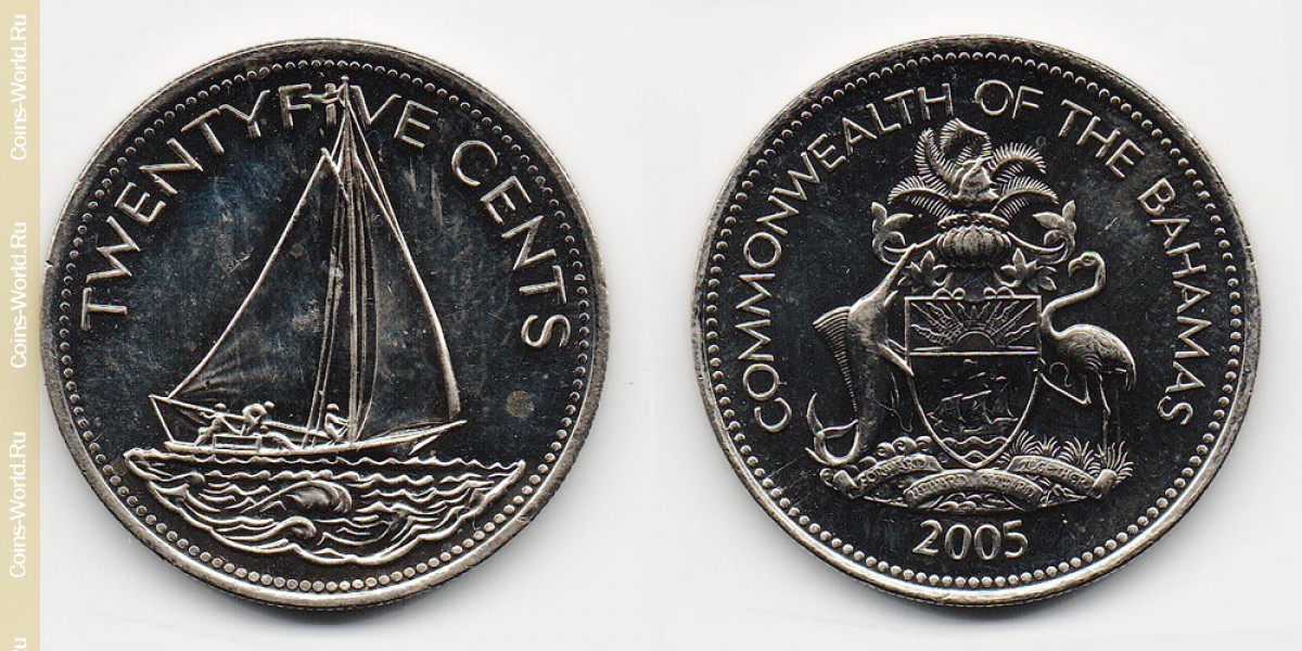25 centavos  2005, Bahamas