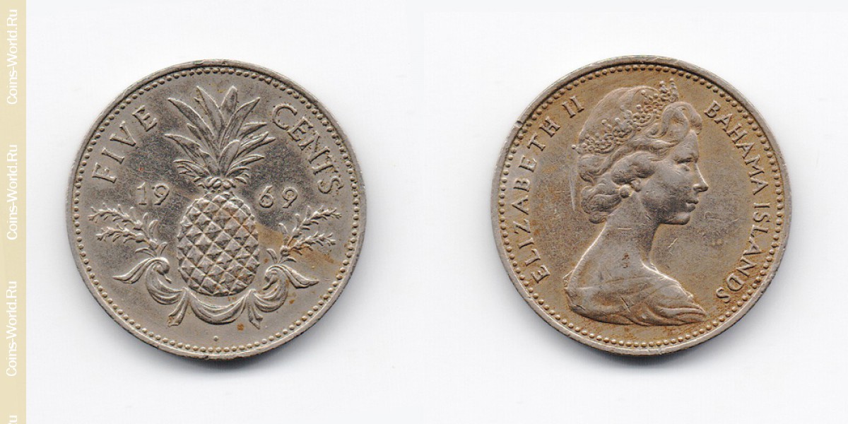 5 centavos  1969 Bahamas