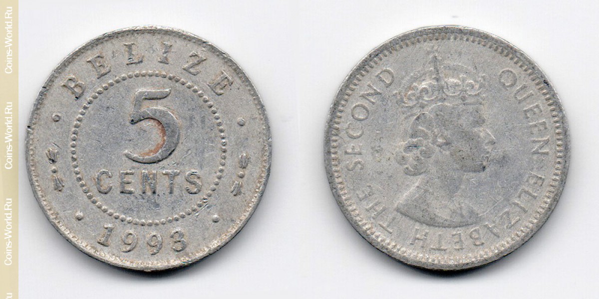 5 cêntimos  1993, Belize