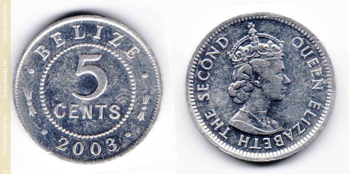 5 centavos  2003, Belice