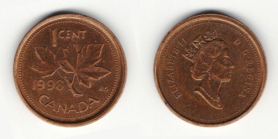 1 цент 1998 года