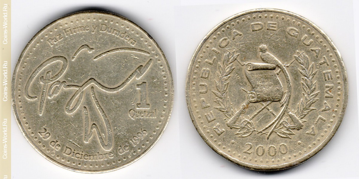1 Quetzal 2000 Guatemala