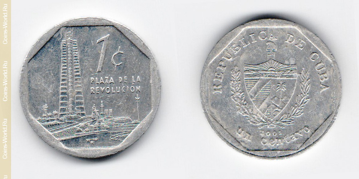 1 centavo 2001, Cuba