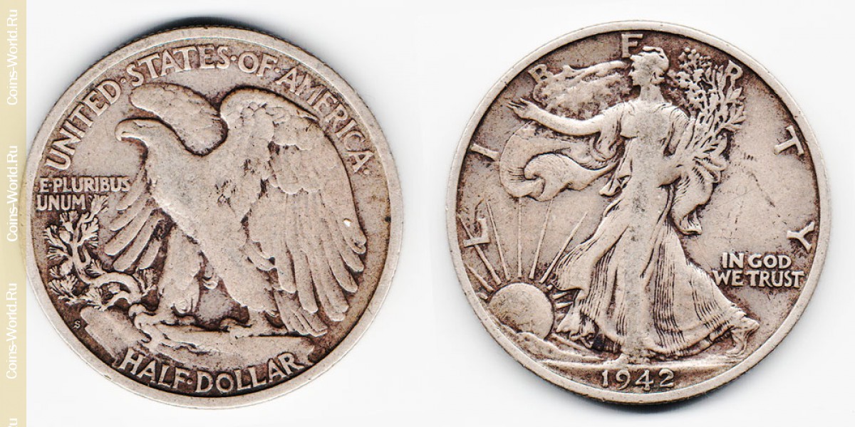 ½ dólar  1942 S EUA