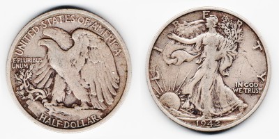 ½ Dollar 1942 S