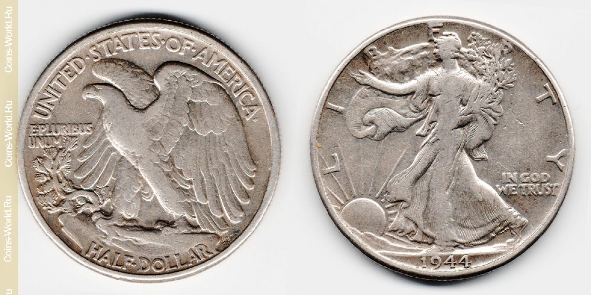 ½ dólar  1944, Estados Unidos