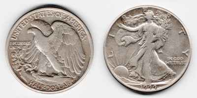 ½ dólar  1944
