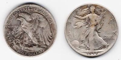 ½ доллара 1944 года D