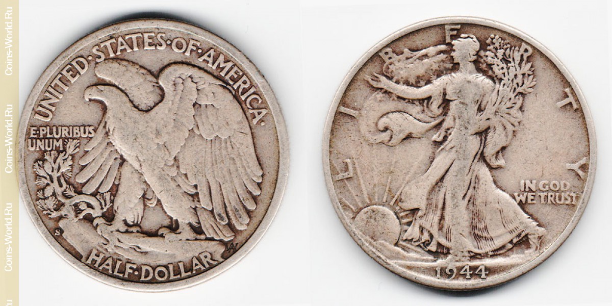 ½ dólar  1944 S EUA