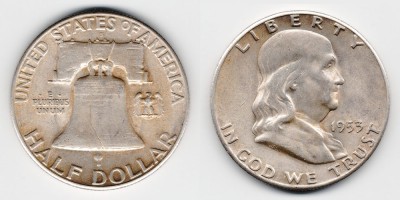 ½ dólar  1953