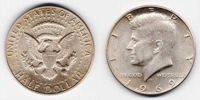 ½ доллара 1969 года D