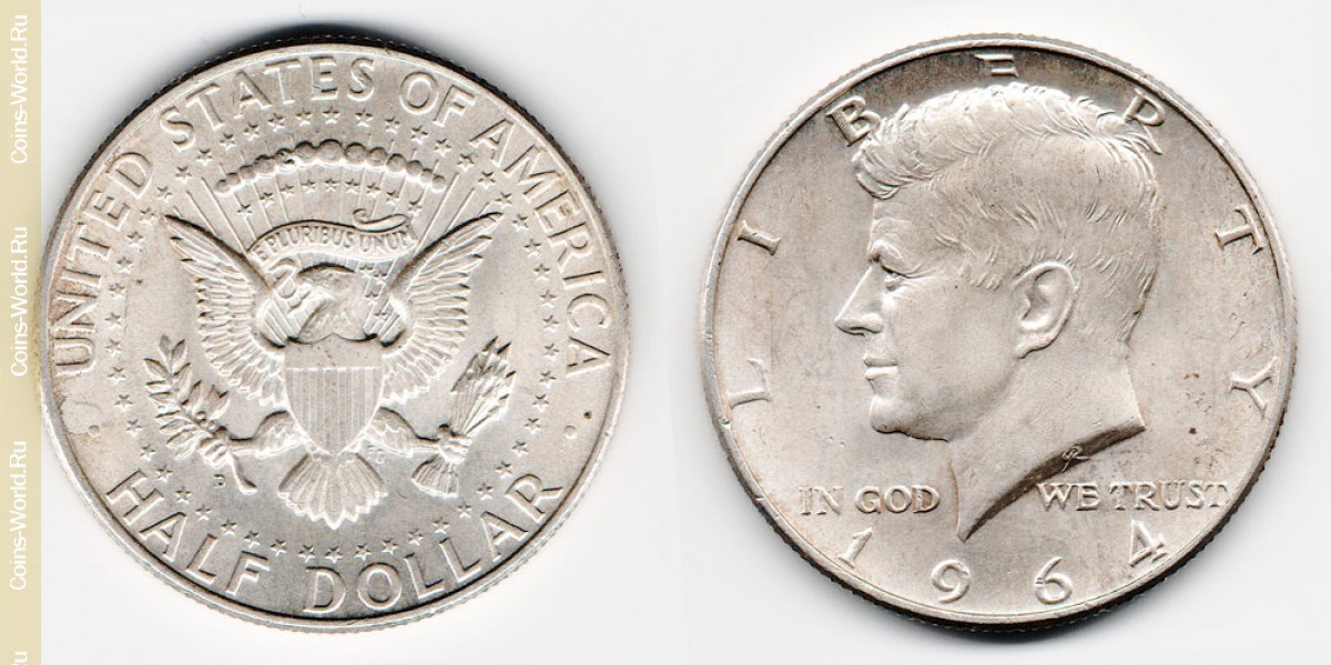 ½ dólar  1964, Estados Unidos