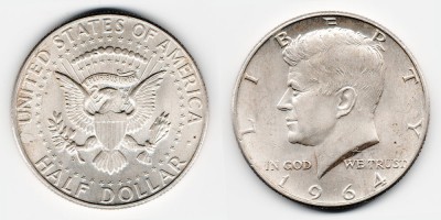 ½ dólar  1964